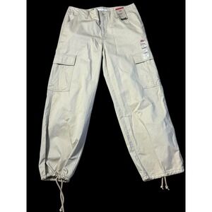 Levis 94 NWT Baggy Cargo Pants Tan Khaki Mid Rise Adjustable Hem Size 31x30